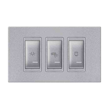 Univerzalni indikator za kupatilo Aling silver sa tri sklopke svetlo grejalica bojler